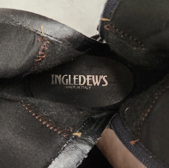 Black Suede Leather Knee High Boots - Picture 8 of 16